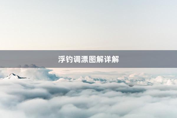 浮钓调漂图解详解